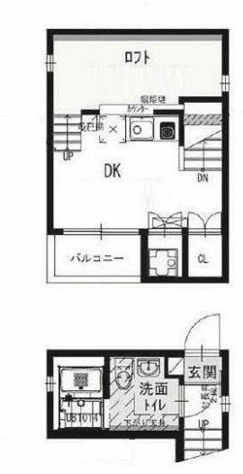 EDIFICE(ワンルーム/2階)の間取り写真