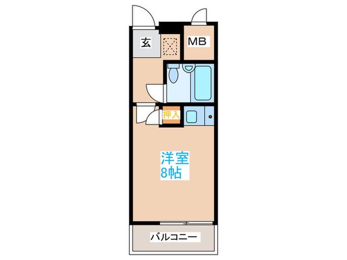 チサンマンション円山III(ワンルーム/6階)の間取り写真