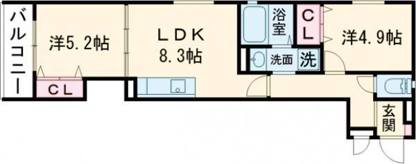 フォレストクリエオーレ上島弐番館(1SLDK/1階)の間取り写真