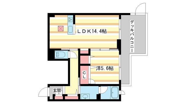 シャーメゾン光(1LDK/1階)の間取り写真