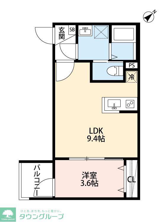 ROBOT HOME 愛宕町B(1LDK/2階)の間取り写真
