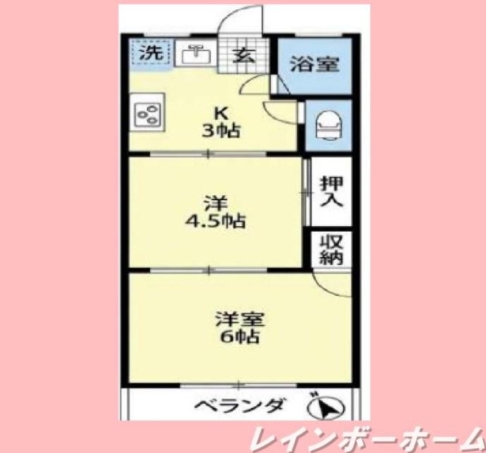 PATIO柏(2K/2階)の間取り写真