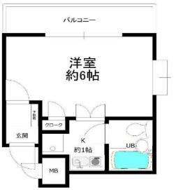 日興パレス目白(1K/1階)の間取り写真