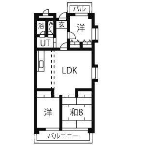 THE COMFORT(3LDK/2階)の間取り写真