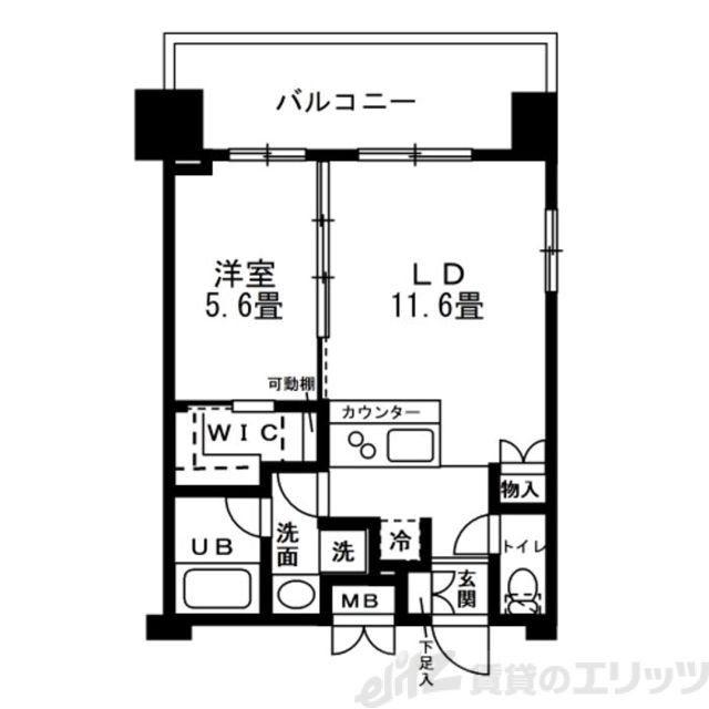 レジディア錦糸町(1LDK/13階)の間取り写真