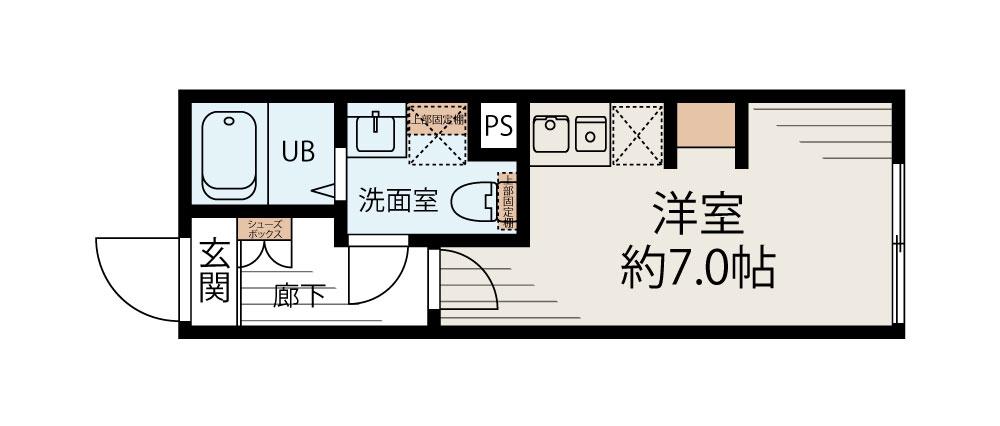 S-TERRACE 元住吉(ワンルーム/4階)の間取り写真