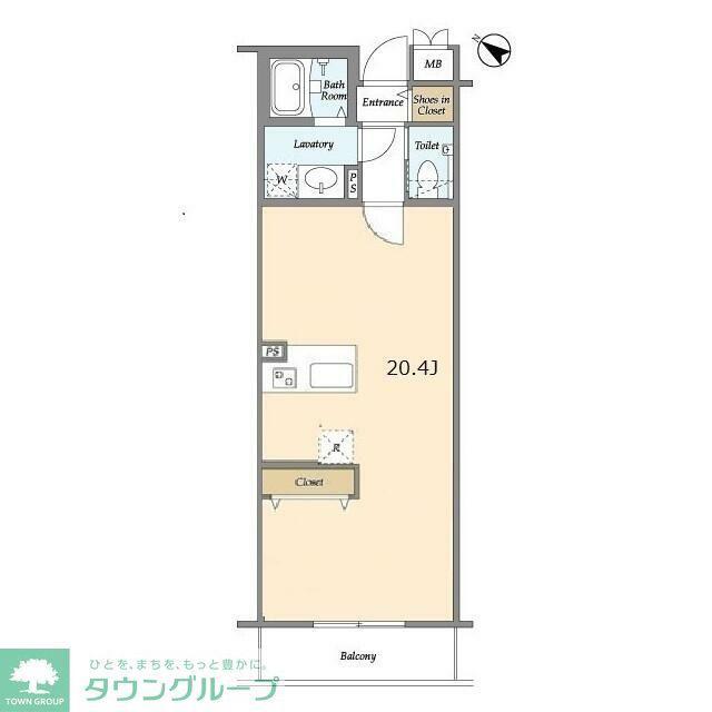 BLESS北新宿(ワンルーム/1階)の間取り写真