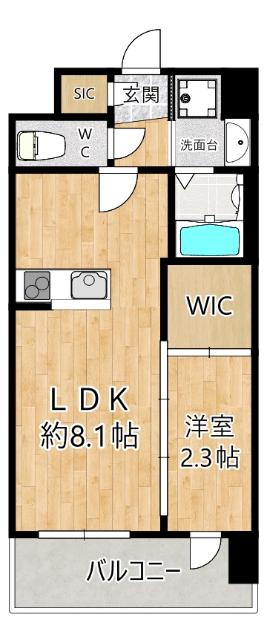 セレニテ十三ミラク(1LDK/12階)の間取り写真