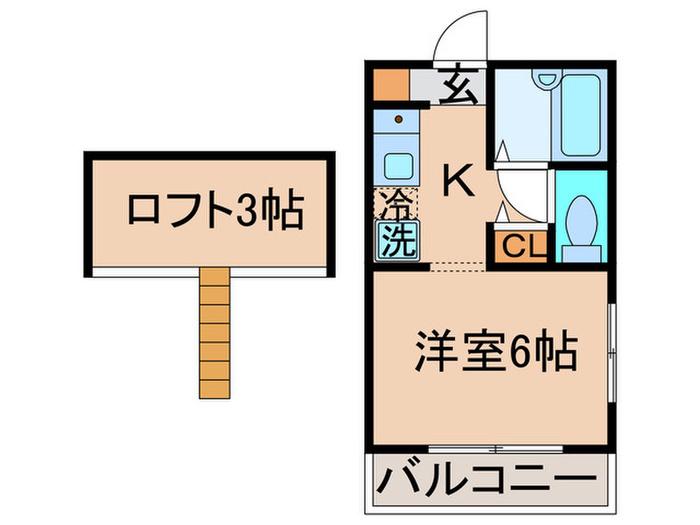 グランメゾン金町(1K/2階)の間取り写真
