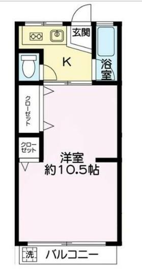 第一ヒカリコーポ(2K/1階)の間取り写真