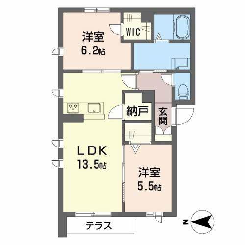 BEREO LE MER(2LDK/1階)の間取り写真
