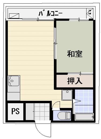 シェ・ソワ(1DK/2階)の間取り写真