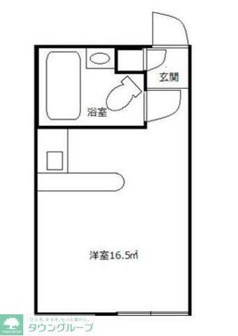 ベルアズーリ(1K/2階)の間取り写真