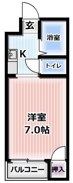 プレアール大池(1K/3階)の間取り写真