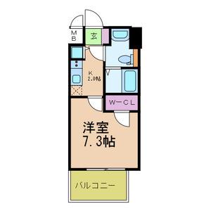オルゴグラート森ノ宮 南館(1K/5階)の間取り写真
