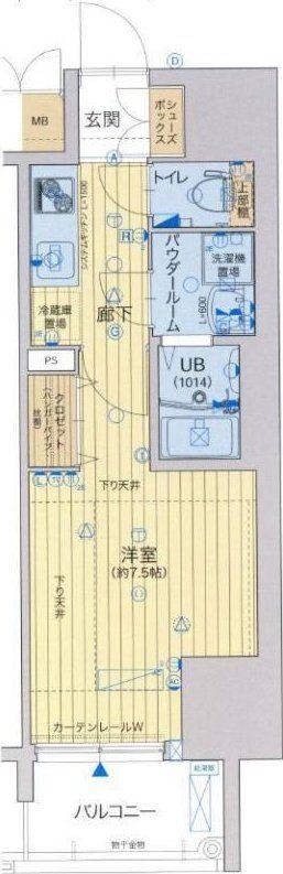 レジュールアッシュ北大阪GRAND STAGE(1K/6階)の間取り写真