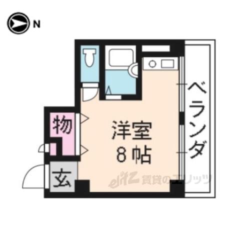 LHABITATION(ワンルーム/4階)の間取り写真