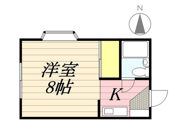 コーポホワイト砂山(ワンルーム/1階)の間取り写真