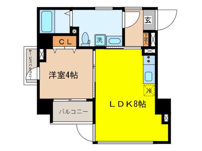 グランカーサ馬込II(1LDK/5階)の間取り写真