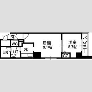 SAPPORO HILLS(1LDK/10階)の間取り写真