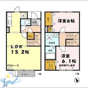 メゾンドール(2LDK/1階)の間取り写真
