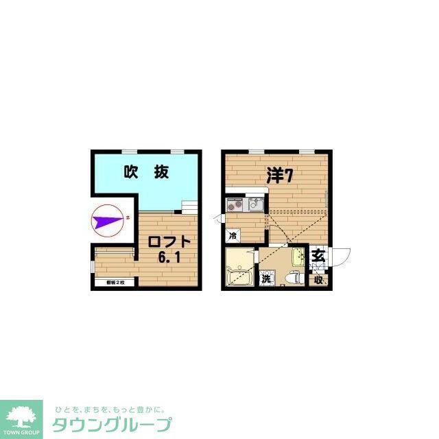 PRIMA LILIE(ワンルーム/2階)の間取り写真