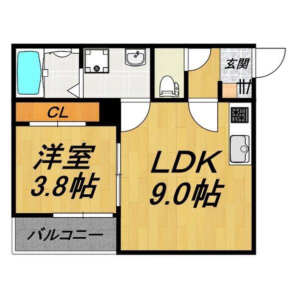 LE COCON 刈谷II(1LDK/1階)の間取り写真