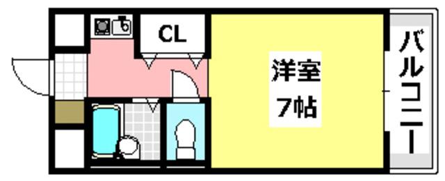 サンイーストパレス(1K/4階)の間取り写真