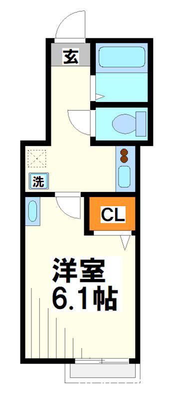 DSコート白糸台(1K/3階)の間取り写真