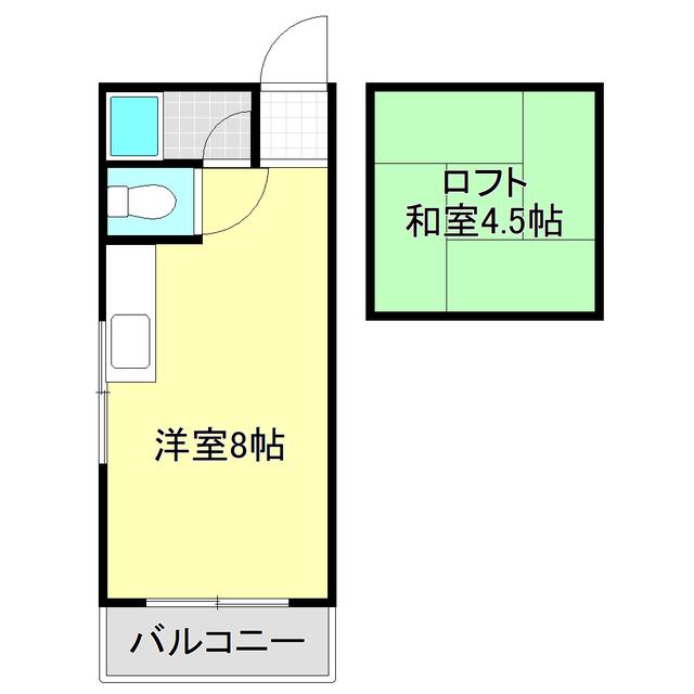 バレーベア葛島(ワンルーム/3階)の間取り写真