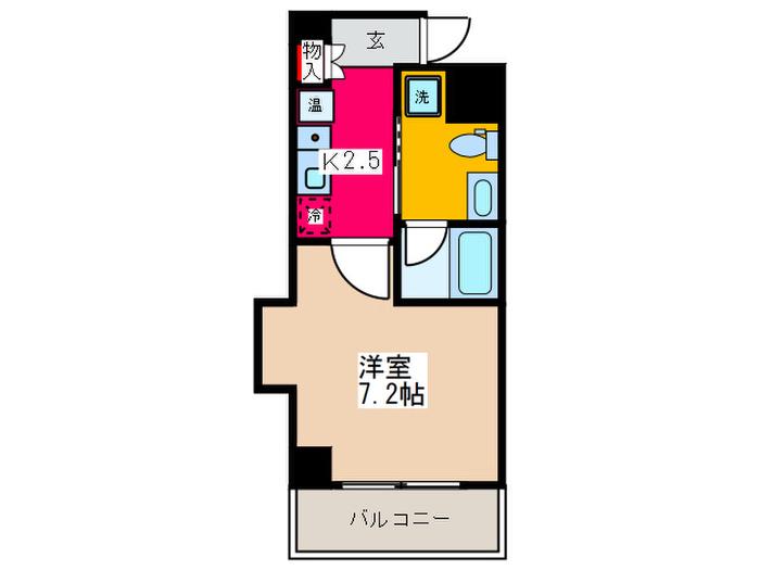 第7美和マンション(1K/6階)の間取り写真