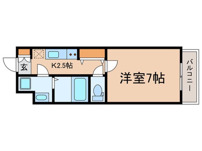 THEWELLMEJIRO(1K/2階)の間取り写真