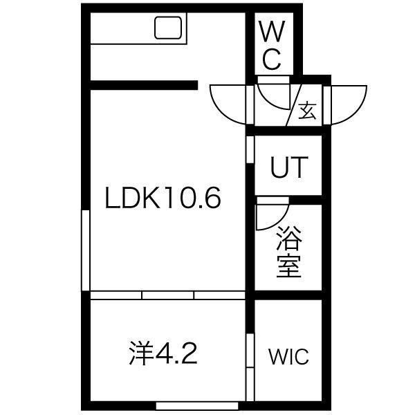 GALLEY-LA SOUEN ガレーラ(1LDK/4階)の間取り写真