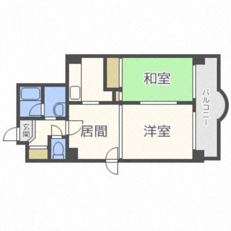 セルシオ11(1LDK/6階)の間取り写真