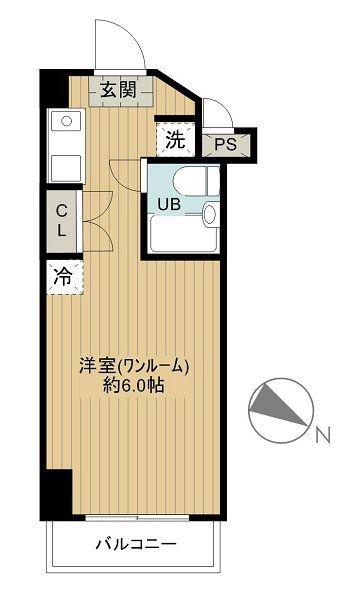 フェニックス国分寺(ワンルーム/3階)の間取り写真