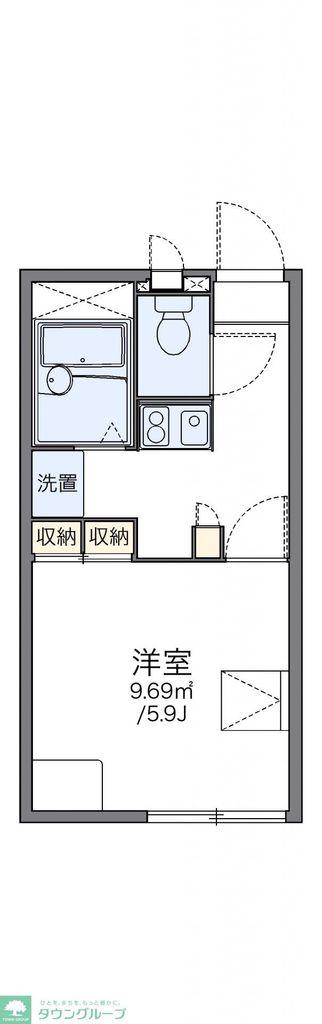 レオパレスサンリバー(1K/2階)の間取り写真
