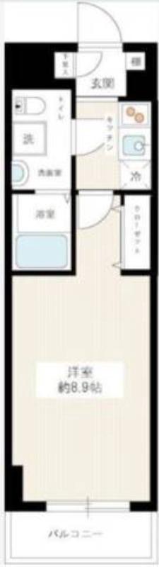 ハイズデュランテ(1K/4階)の間取り写真