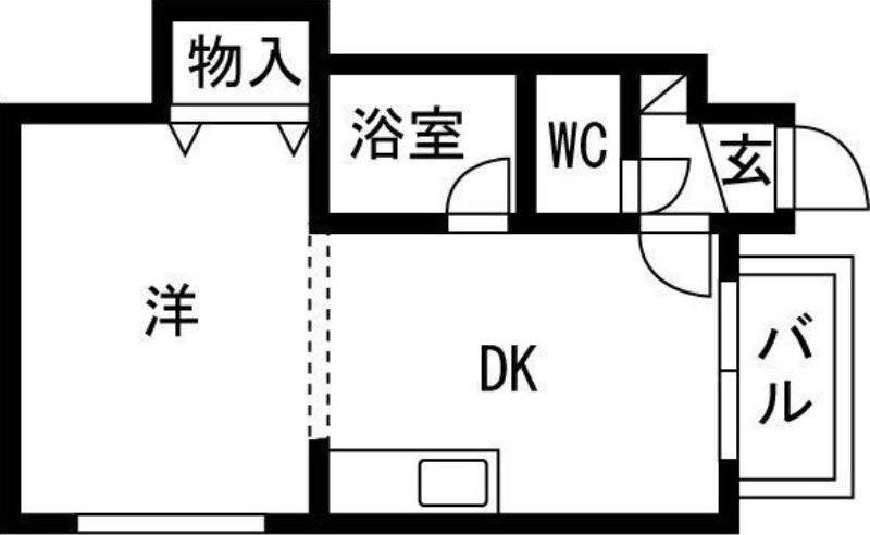 アヴニール(1DK/3階)の間取り写真