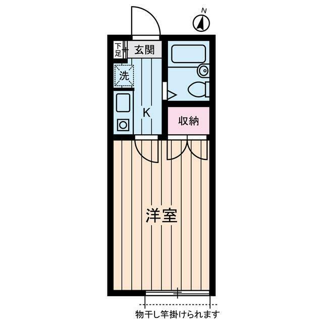 STUDIO FUJITA(1K/2階)の間取り写真