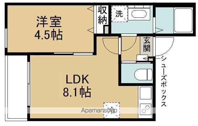 ルピナス川越(1LDK/3階)の間取り写真