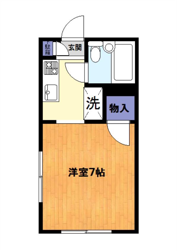 セリジュ川口(ワンルーム/1階)の間取り写真