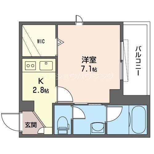セルボヌール(1K/2階)の間取り写真