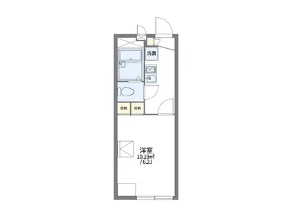 レオパレスSUN花小金井(1K/2階)の間取り写真
