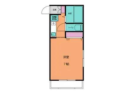 パインフィールド(1K/1階)の間取り写真