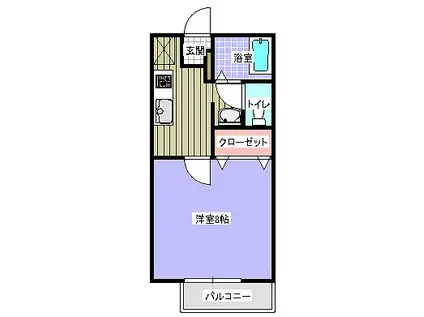 サンライフ・マーチA(1K/1階)の間取り写真