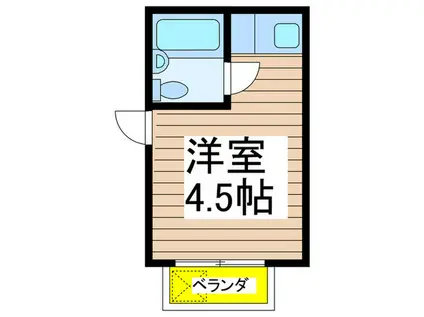 本島ハイツ(ワンルーム/3階)の間取り写真