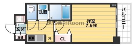サムティ本町橋IIMEDIUS(1K/6階)の間取り写真