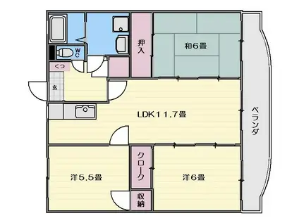 ビューテラスY.S(3LDK/1階)の間取り写真