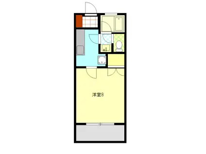 YARD HOUSE20(1K/2階)の間取り写真