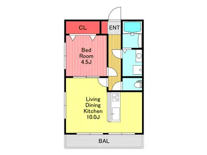 三光ハイム中青木II(1LDK/2階)の間取り写真